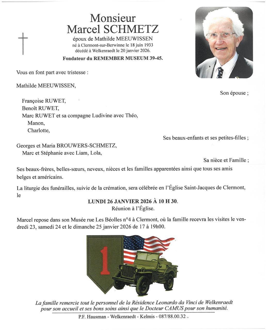 Deces marcel schmetz